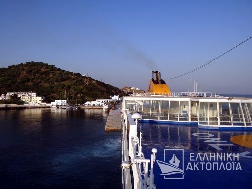 departure from the port of Nisyros