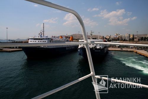 departure from the port of Piraeus