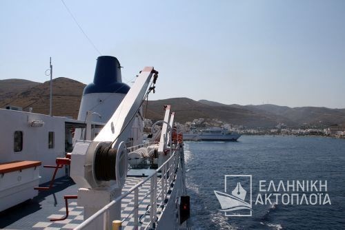 departure from the port of Kythnos