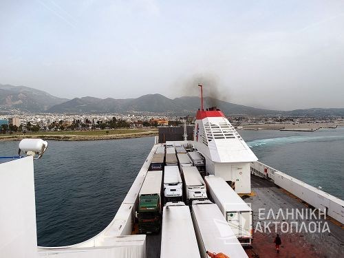new port of Patras-departure