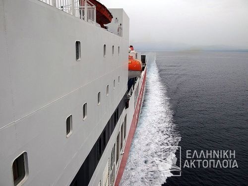 new port of Patras-departure
