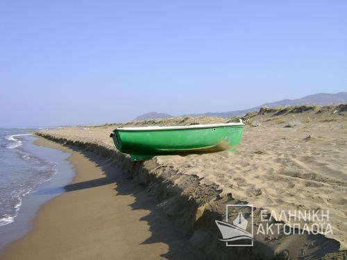 a boat over the beach