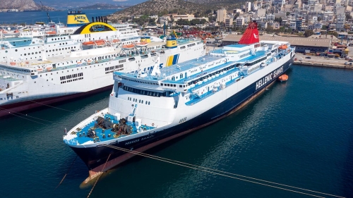 Nissos Samos (ex. Ionian Queen) - Dry Docking